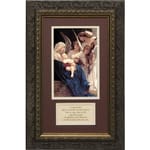 Song of Angels (Matted with Prayer in Dark Ornate Frame) 8x14