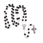              SS Black Bead Irish Communion Rosary  