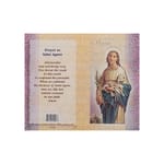 St. Agnes - Mini Lives of the Saints Folded Prayer Card 