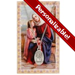 St. Anne Patron Saint Prayer Card w/ Medal <!annemedal>