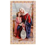 St. Anne Patron Saint Prayer Card w/ Medal <!annemedal>