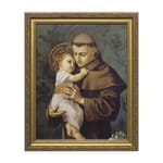 St. Anthony with Jesus w/ Gold Frame 