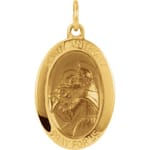 St Anthony Medal-14K Gold-19MM