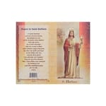 St. Barbara - Mini Lives of the Saints Folded Prayer Card 