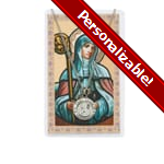 St. Brigid Patron Saint Prayer Card w/Medal