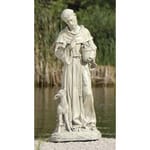 St. Francis with Deer Garden Figure, 18 inches