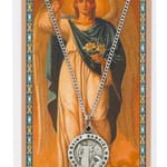 St. Gabriel Patron Saint Prayer Card w/Medal<!gabmed>