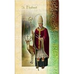 St. Hubert - Mini Lives of the Saints Folded Prayer Card 
