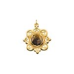 St. Joseph Framed Enamel Pendant-10K Gold