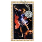 St. Michael Patron Saint Prayer Card w/ Medal