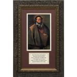 St. Paul, Matted with Prayer in Dark Ornate Frame, by Velazquez (8x14)