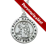 PERSONALIZE: St. Raphael Patron Saint Medal