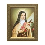 St. Therese of Lisieux w/ Gold Frame (12x16)