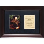 St. Thomas More (Matted with Lawyer's Prayer in Cherry Frame) 8x12