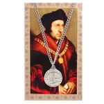 St. Thomas More Patron Saint Prayer Card w/Medal