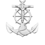 Sterling Silver Anchor Crucifix with 24 inch chain