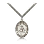 Sterling Silver Blessed Pier Giorgio Frassati Pendant w/ chain