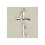 Sterling Silver Contemporary Cross with 18 inch chain