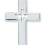 Sterling Silver Cross w/Dove on 24 inch chain