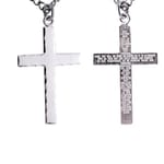 Sterling Silver Engraved Cross with the Lords Prayer with 24 inch chain