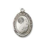 Sterling Silver Footprints / Cross Pendant w/ Chain