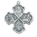 Sterling Silver Four-Way Medal on 20 inch chain