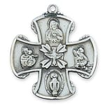 Sterling Silver Four-Way Medal on 24 inch chain