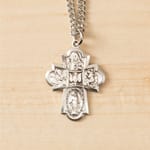 Sterling Silver Four-Way Medal on 24 inch chain