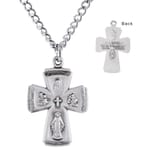 Sterling Silver Four-Way Medal on 24 inch chain