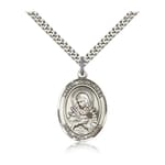 Sterling Silver Mater Dolorosa Pendant w/ chain