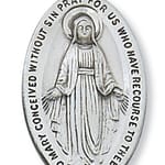 Sterling Silver Miraculous Medal with 24 inch chain 