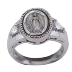 Sterling Silver Miraculous Medal Ring 