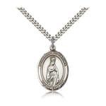 Sterling Silver Our Lady of Fatima Pendant w/ chain