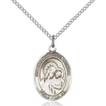 Sterling Silver Our Lady of Good Counsel Pendant w/ Chain