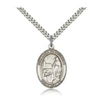 Sterling Silver Our Lady of Lourdes Pendant w/ chain