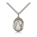 Sterling Silver Our Lady of Peace Pendant w/ chain
