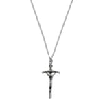 Sterling Silver Papal Crucifix on 18 inch chain