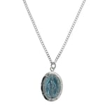 Sterling Silver Scalloped Edge Miraculous Medal 