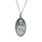 Sterling Silver Scapular Medal on 18 inch chain