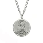 Sterling Silver Scapular Medal on 24 inch chain
