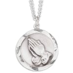 Sterling Silver Serenity Prayer Medal with 24 inch chain 