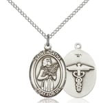 Sterling Silver St. Agatha - Nurse Pendant w/ Chain