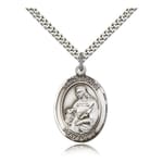 Sterling Silver St. Agnes of Rome Pendant w/ chain