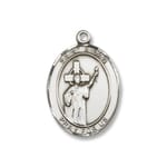 Sterling Silver St. Aidan Of Lindisfarne Pendant w/ Chain