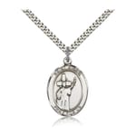 Sterling Silver St. Aidan Of Lindisfarne Pendant w/ chain