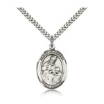 Sterling Silver St. Ambrose Pendant w/ chain
