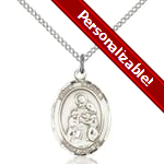 PERSONALIZE: Sterling Silver St. Angela Merici Pendant w/ Chain