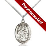 PERSONALIZE: Sterling Silver St. Ann Pendant w/ Chain    