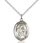 Sterling Silver St. Ann Pendant w/ Chain    