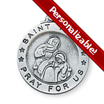 Sterling Silver St. Anne Medal with 18 inch chain